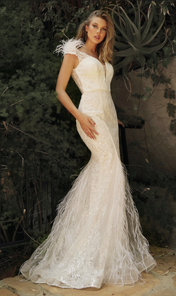 Embellished Floral Mermaid Gown Cinderella Divine C57W