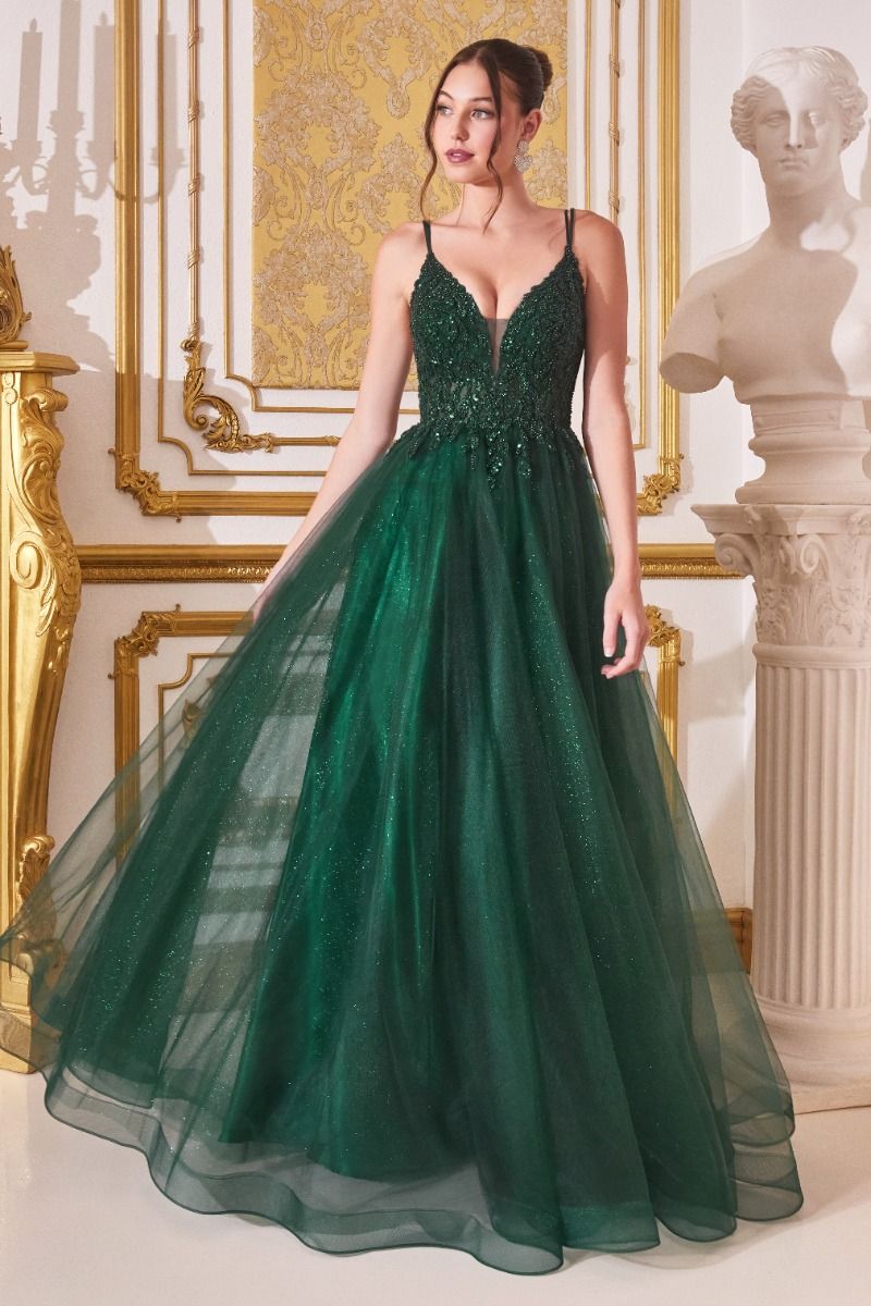 A-LINE Layered Tulle Gown