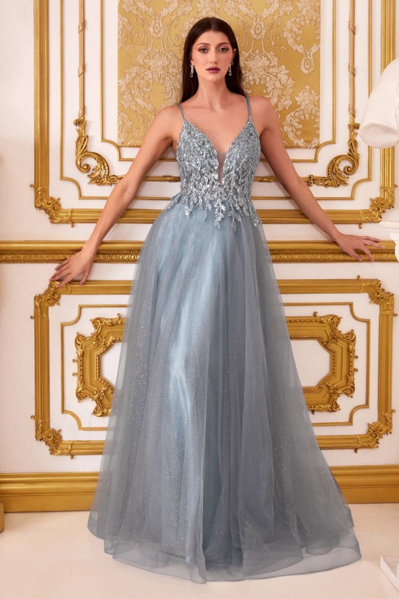 A-LINE Layered Tulle Gown