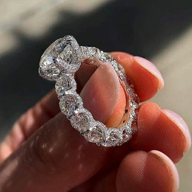 Vintage silver engagement on sale rings