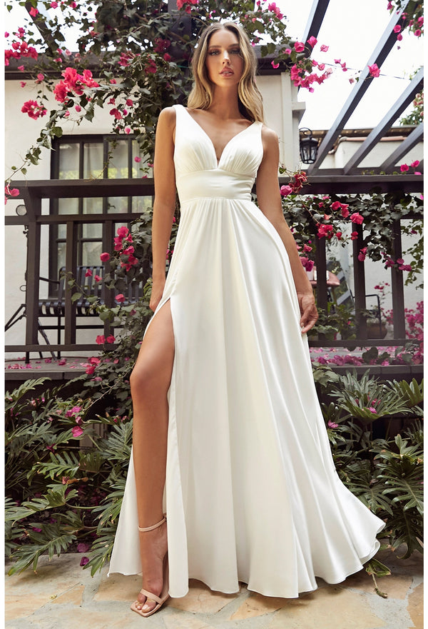 Classic Soft Satin A-Line Dress