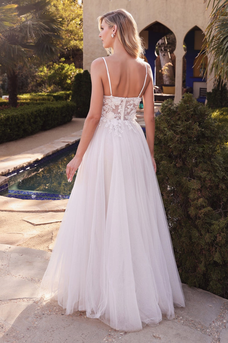 LAYERED A-LINE TULLE BRIDAL GOWN