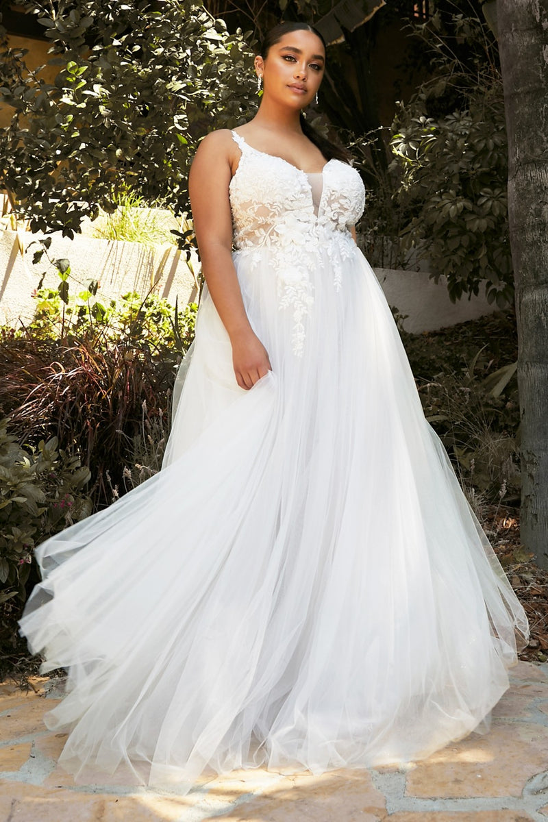 LAYERED A-LINE TULLE BRIDAL GOWN