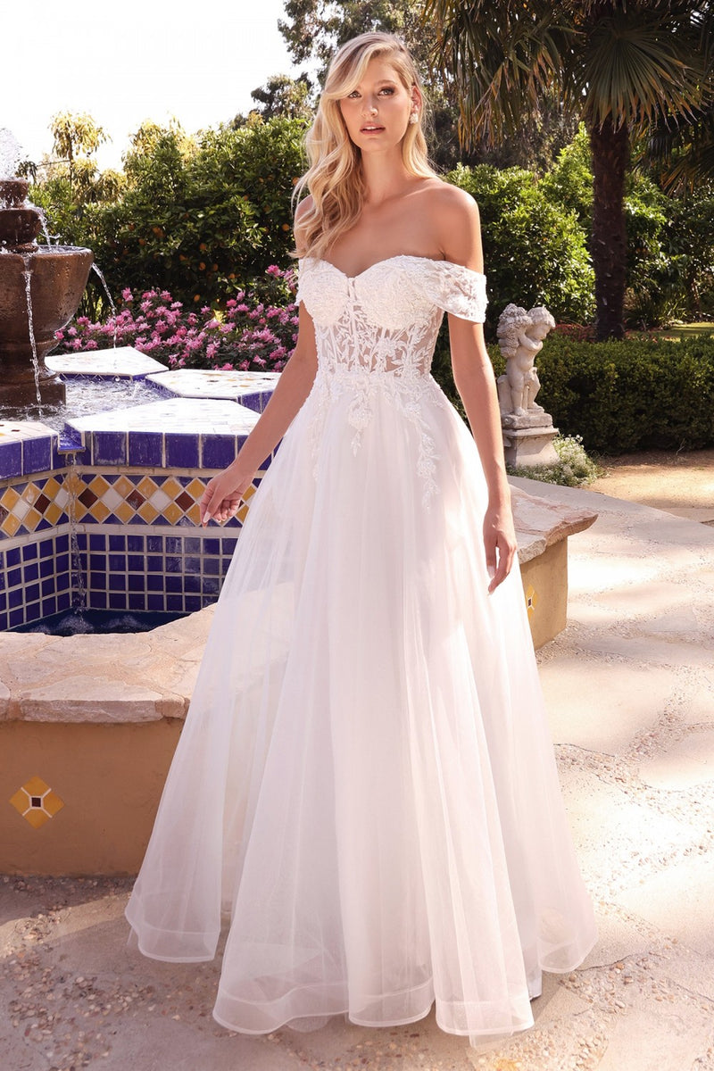 LACE OFF THE SHOULDER BRIDAL GOWN
