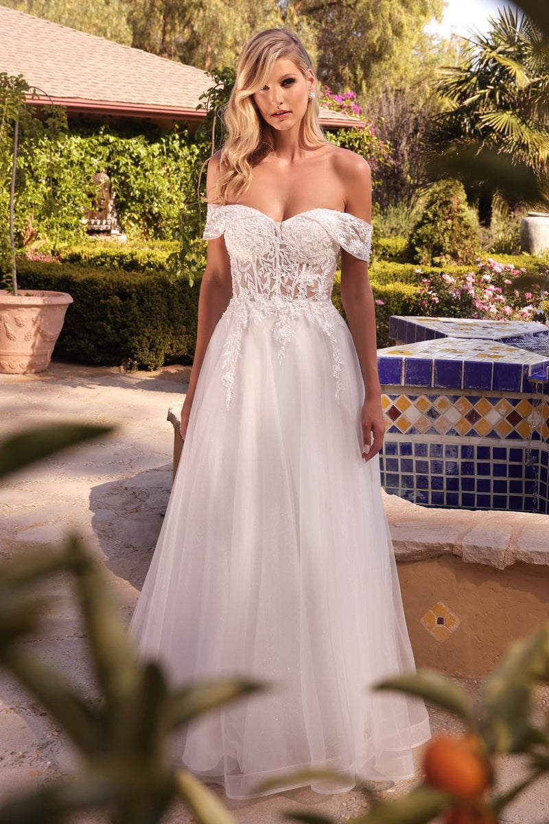 LACE OFF THE SHOULDER BRIDAL GOWN