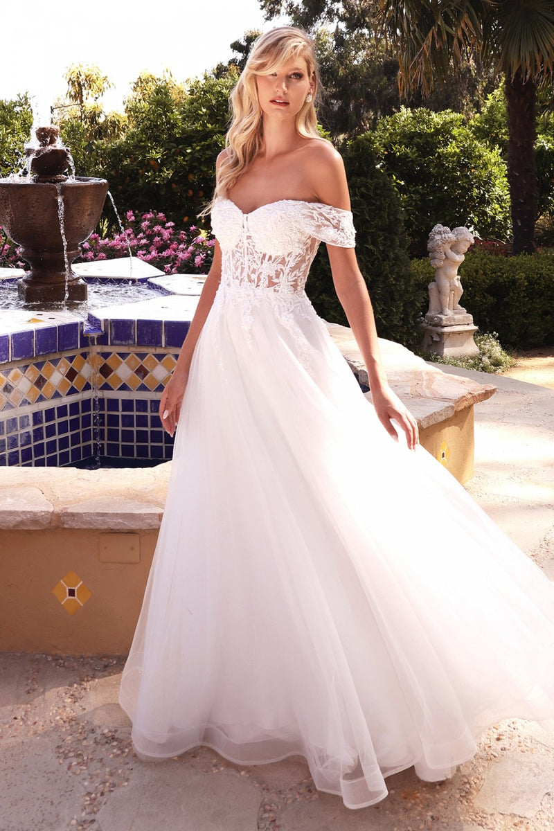 LACE OFF THE SHOULDER BRIDAL GOWN