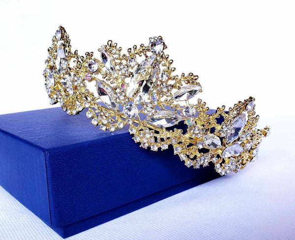 Large Gold Tiara Crown