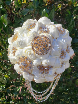 Ivory Gold Wedding Bouquet