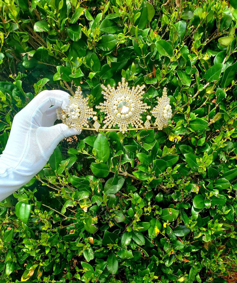 Pearl Silver Tiara Crown Bride Bridesmaid Crystal Tiara