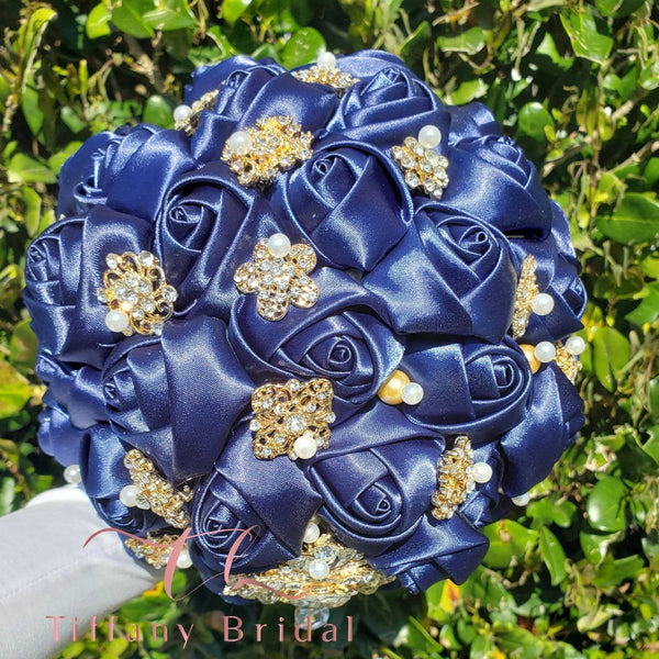 Navy blue discount brooch