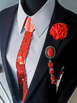 Red Mirror Acrylic Neckties