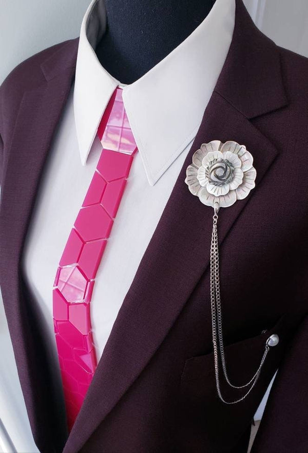 Pink Shiny Acrylic Necktie