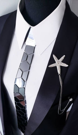 Black Mirror Acrylic Neckties
