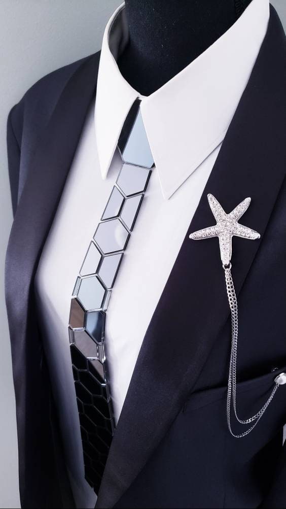 Black Mirror Acrylic Neckties
