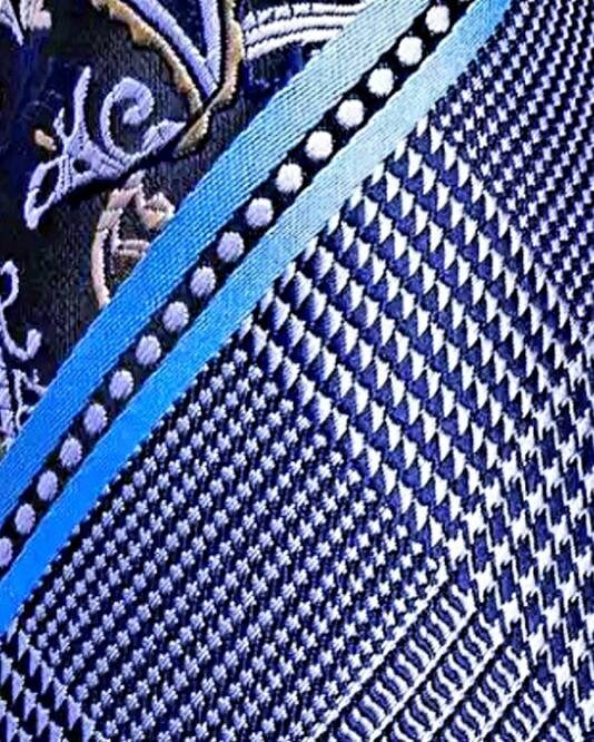 Men's Silk Necktie | Pocket Square | Woven Cufflink Set AT023