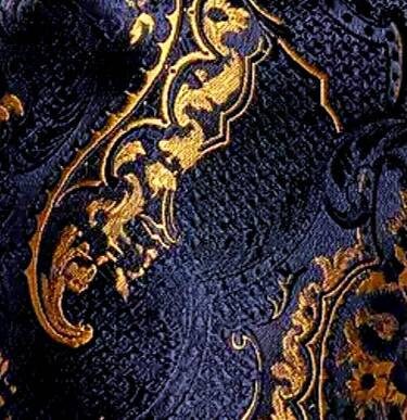 Men's Silk Ascot | Pocket Square | Woven Cufflink Set Black/Gold