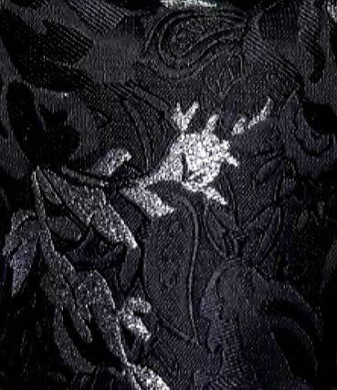 Men's Silk Ascot | Pocket Square | Woven Cufflink Set Black/Silver