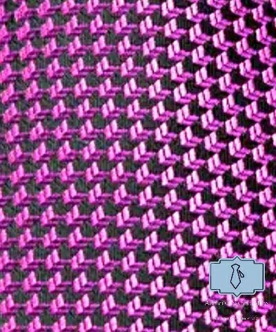 Men's Silk Necktie | Pocket Square | Woven Cufflink Set Fuchsia/Black