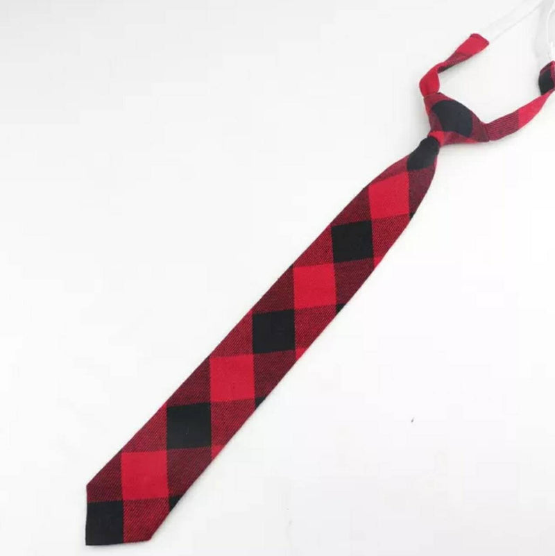 Kids Adjustable Plaid Necktie | Children AT009