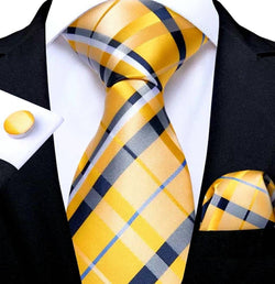 Men's Silk Necktie | Pocket Square | Woven Cufflink Set AT042