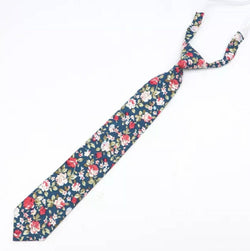 Kids Adjustable Floral Necktie