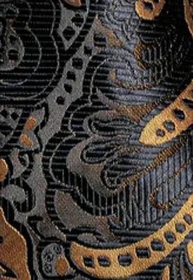 Men's Silk Necktie | Pocket Square | Woven Cufflink Set Black/Brown