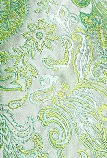 Men's Silk Necktie | Pocket Square | Woven Cufflink Set Green