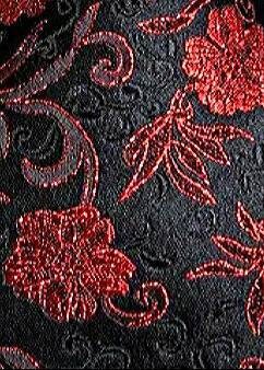 Men's Silk Necktie | Pocket Square | Woven Cufflink Set Red/Black
