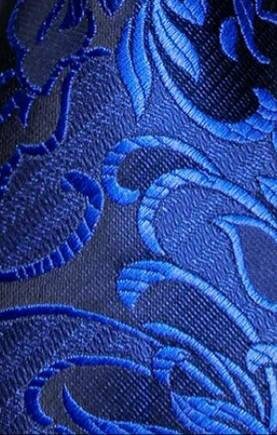 Men's Silk Necktie | Pocket Square | Woven Cufflink Set Blue