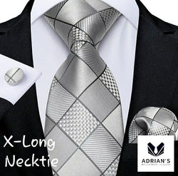 Men's Silk Necktie Set, Extra Long 63" AT035