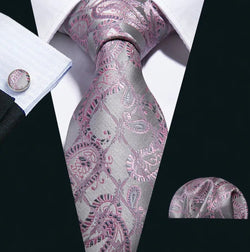 Men's Silk Necktie | Pocket Square | Woven Cufflink Set AT019