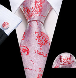 Men's Silk Necktie | Pocket Square | Woven Cufflink Set AT012